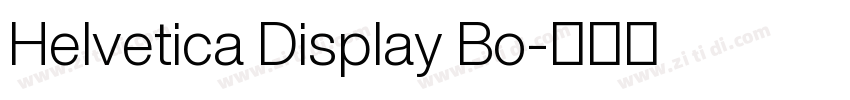 Helvetica Display Bo字体转换 Helvetica Display Bo字体转换